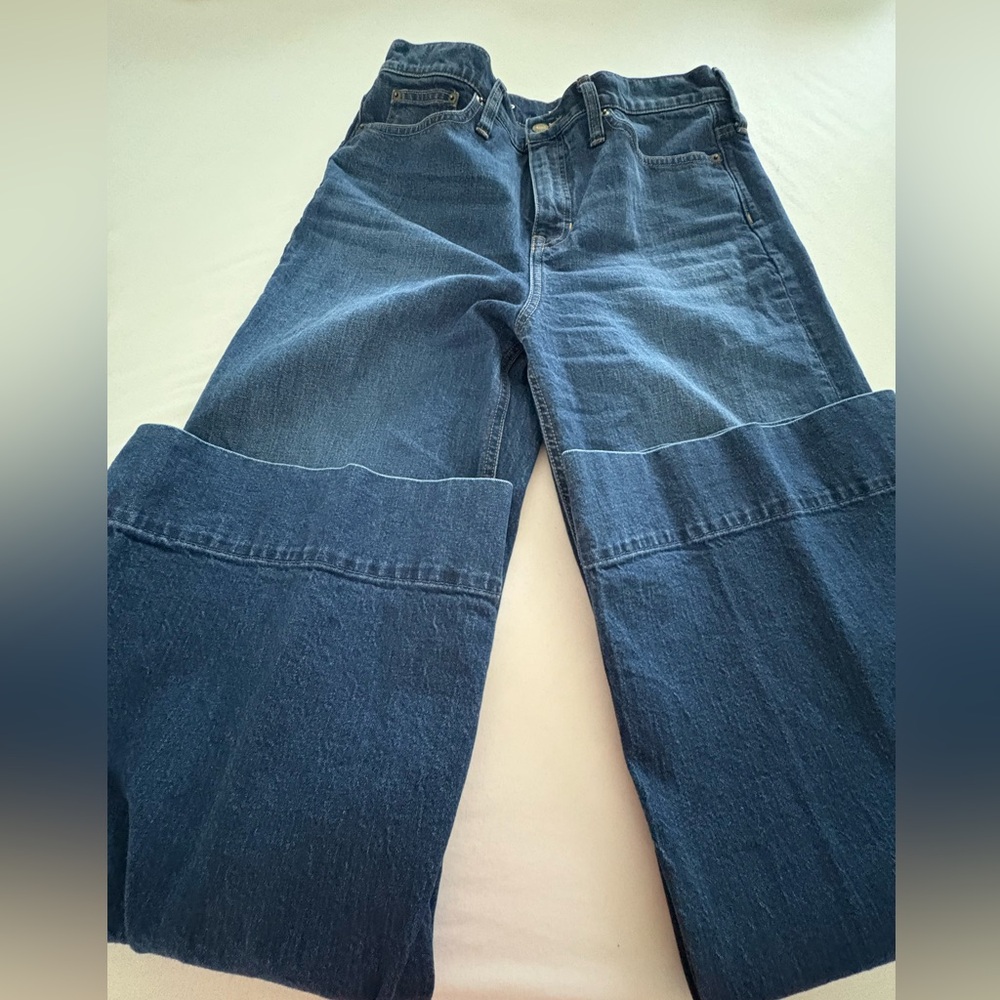 J. Crew Dark Blue Wide-leg jeans